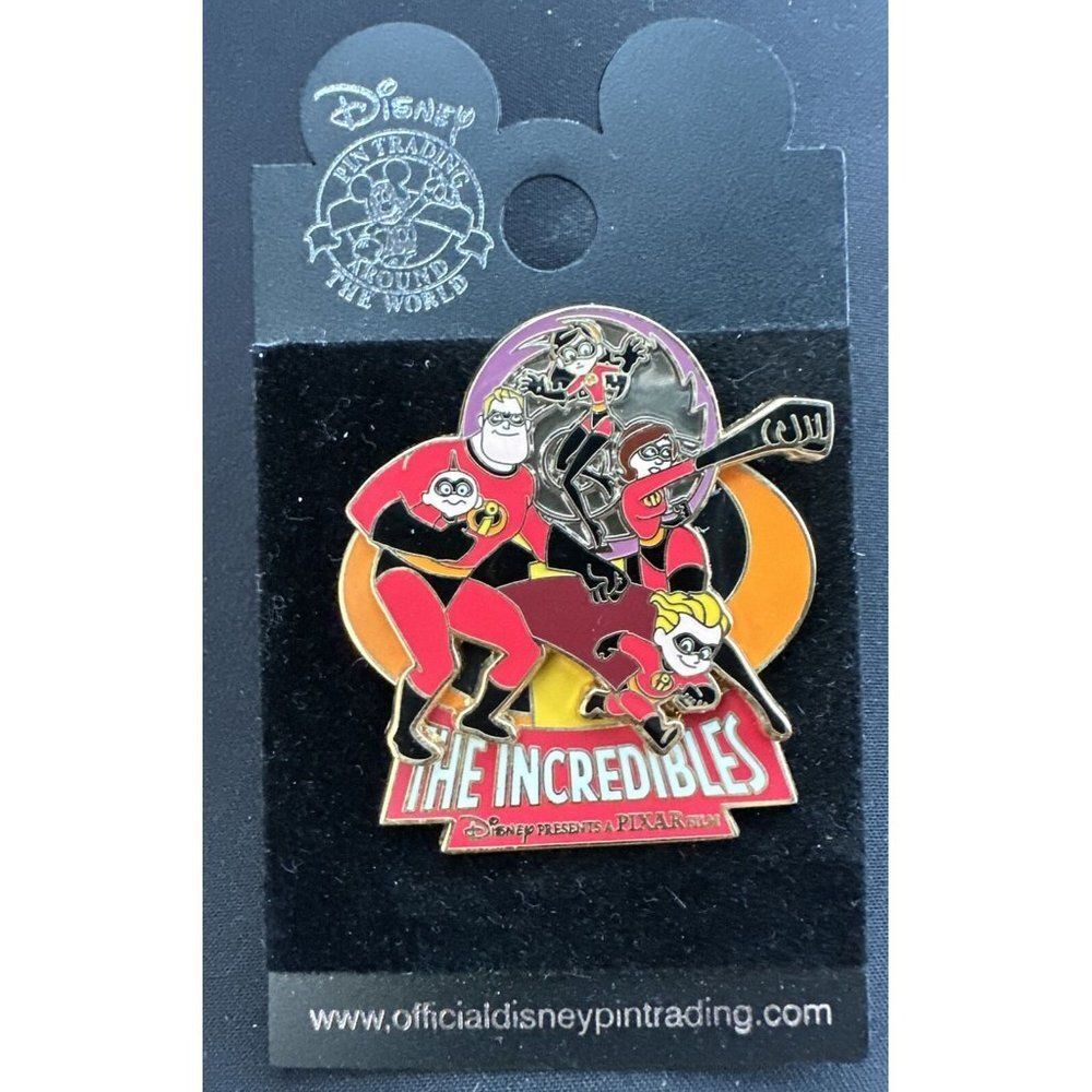 Disney Trading Pin The INCREDIBLES Movie Family Logo Dash Violet Elastigirl Jack